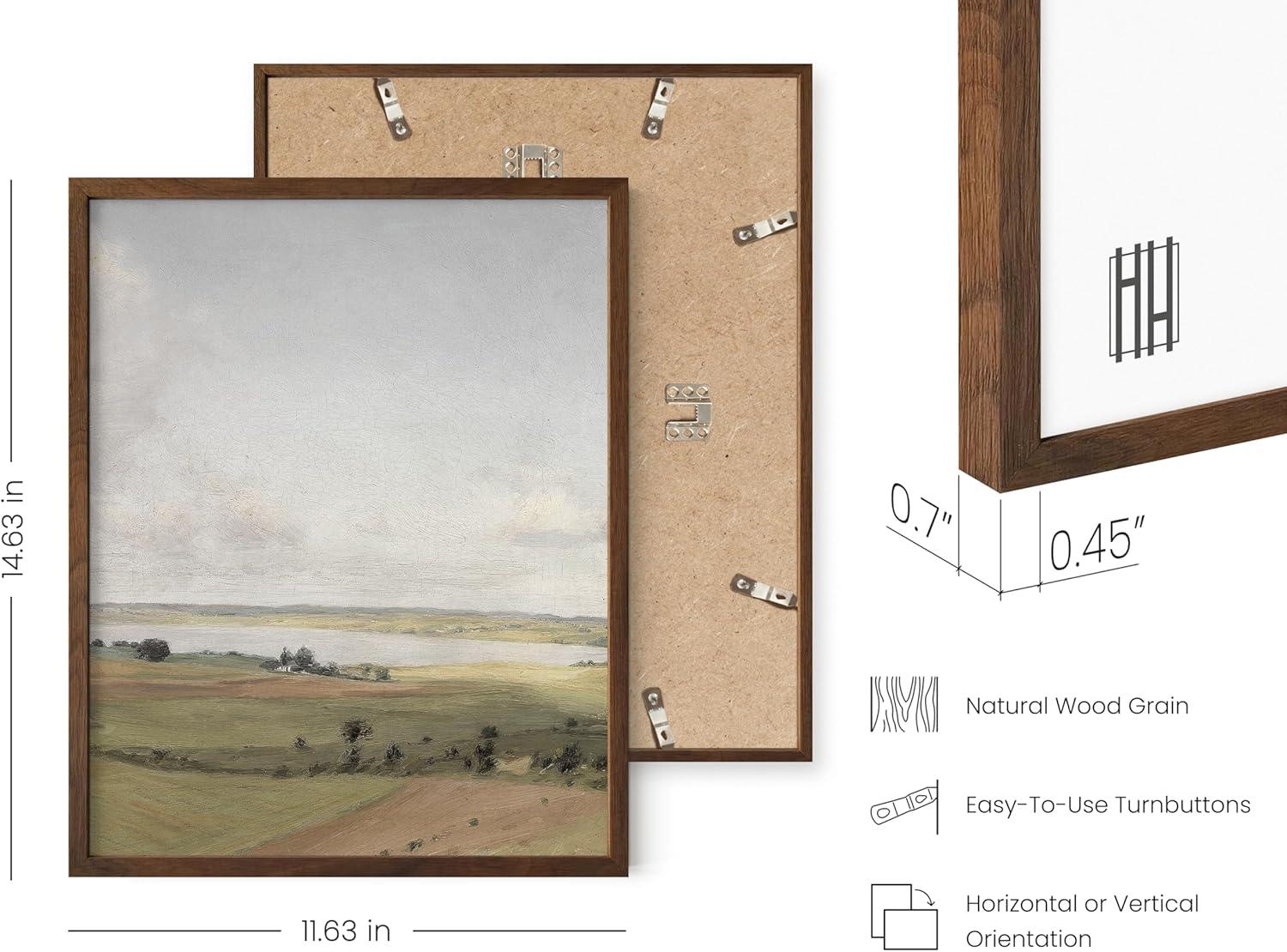 imageHAUS AND HUES Tuscany Wall Art  Frame Wall Art Collection for Bedroom and Country Decor Vintage Elegance French Charm and Timeless Tuscany Landscapes Walnut Frame 8x10Paulsen