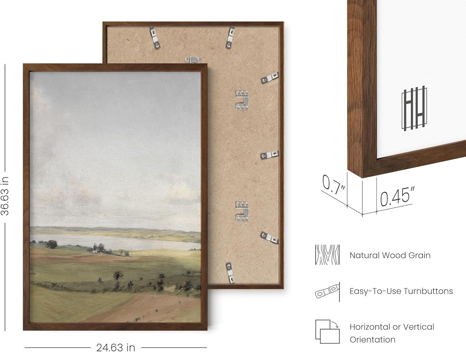 imageHAUS AND HUES Tuscany Wall Art  Frame Wall Art Collection for Bedroom and Country Decor Vintage Elegance French Charm and Timeless Tuscany Landscapes Walnut Frame 8x10Paulsen