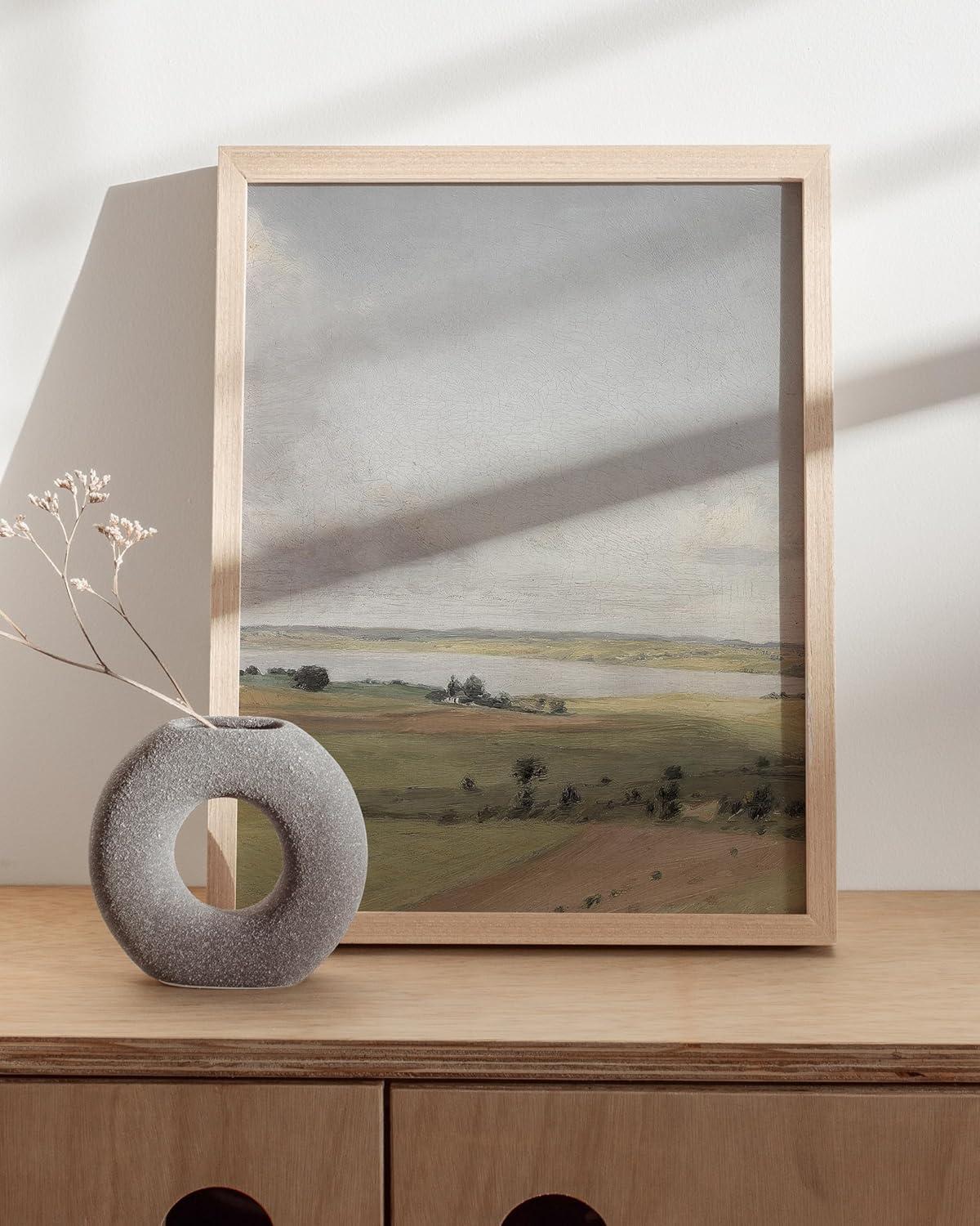imageHAUS AND HUES Tuscany Wall Art  Frame Wall Art Collection for Bedroom and Country Decor Vintage Elegance French Charm and Timeless Tuscany Landscapes Walnut Frame 8x10Paulsen