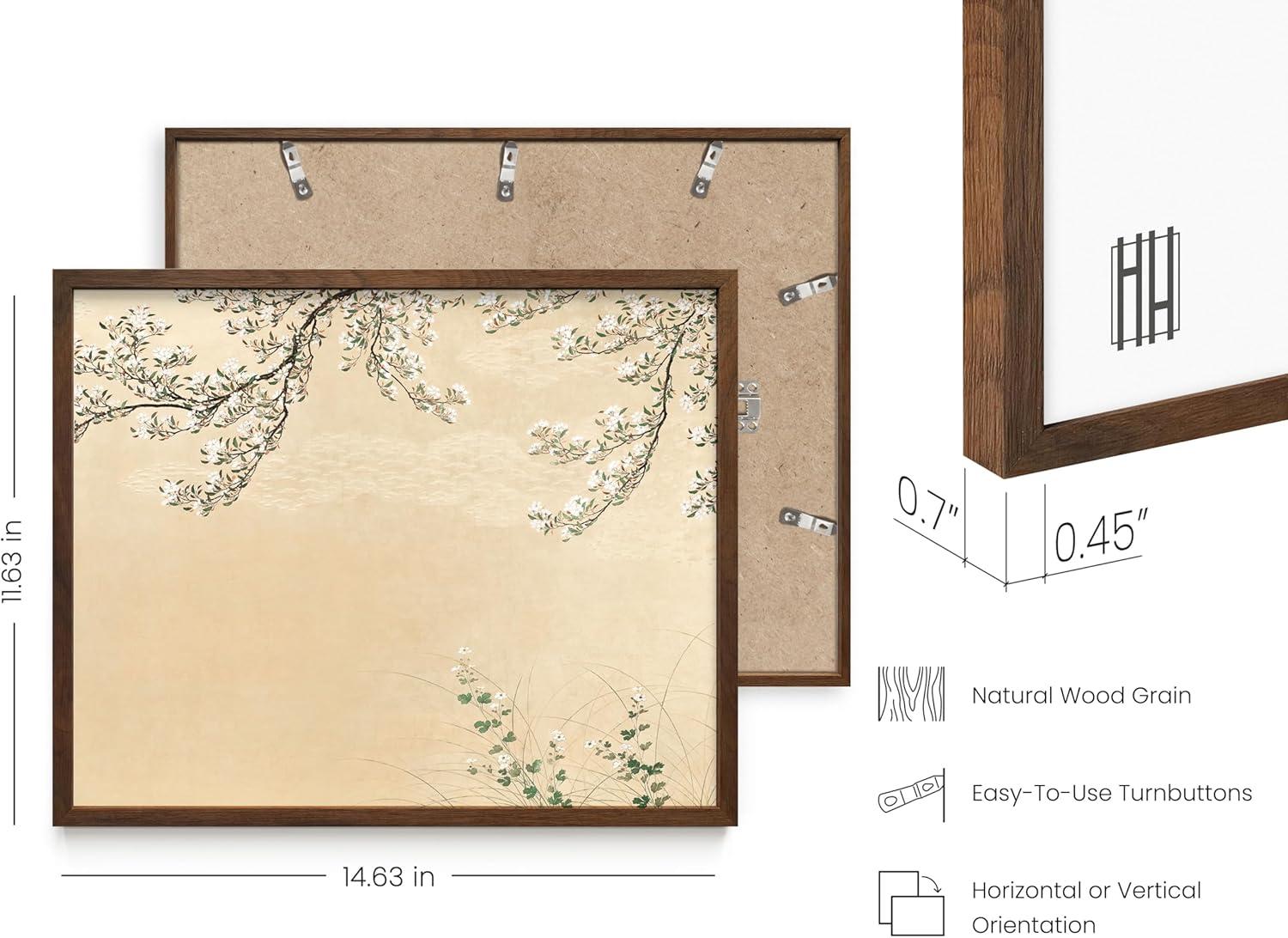 imageHAUS AND HUES Tuscany Wall Art  Frame Wall Art Collection for Bedroom and Country Decor Vintage Elegance French Charm and Timeless Tuscany Landscapes Walnut Frame 8x10Jasmine