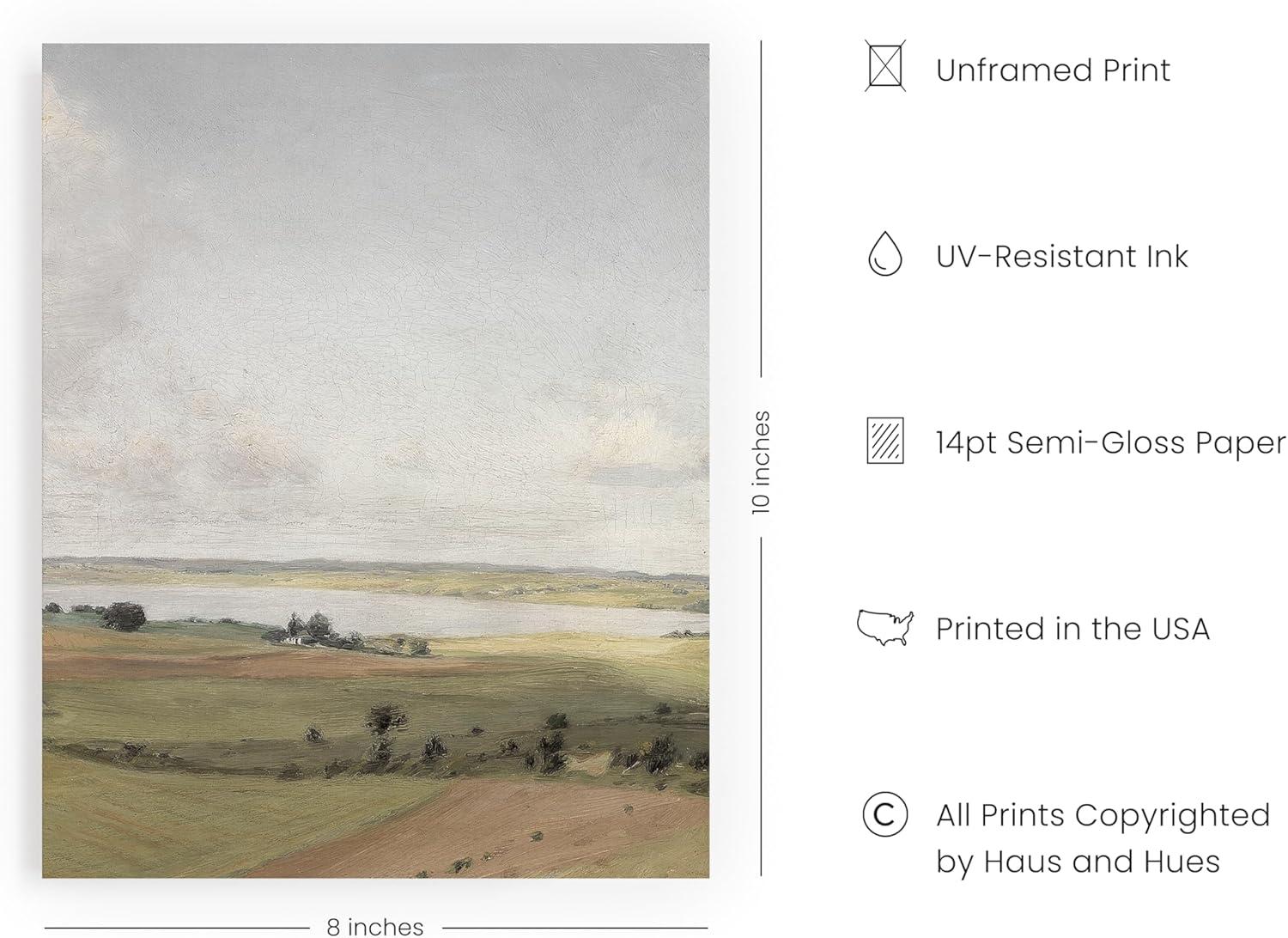 imageHAUS AND HUES Tuscany Wall Art  Frame Wall Art Collection for Bedroom and Country Decor Vintage Elegance French Charm and Timeless Tuscany Landscapes Walnut Frame 8x10Paulsen