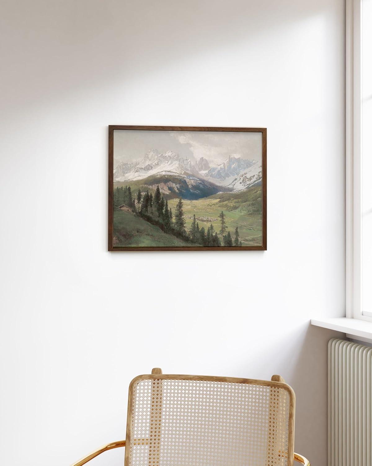 imageHAUS AND HUES Tuscany Wall Art  Frame Wall Art Collection for Bedroom and Country Decor Vintage Elegance French Charm and Timeless Tuscany Landscapes Walnut Frame 8x10Petrides