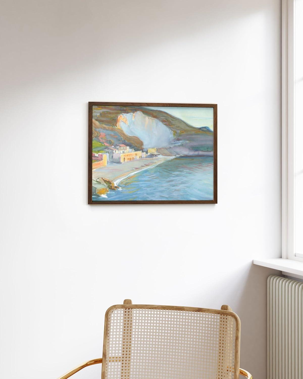 imageHAUS AND HUES Tuscany Wall Art  Frame Wall Art Collection for Bedroom and Country Decor Vintage Elegance French Charm and Timeless Tuscany Landscapes Walnut Frame 8x10Enckell