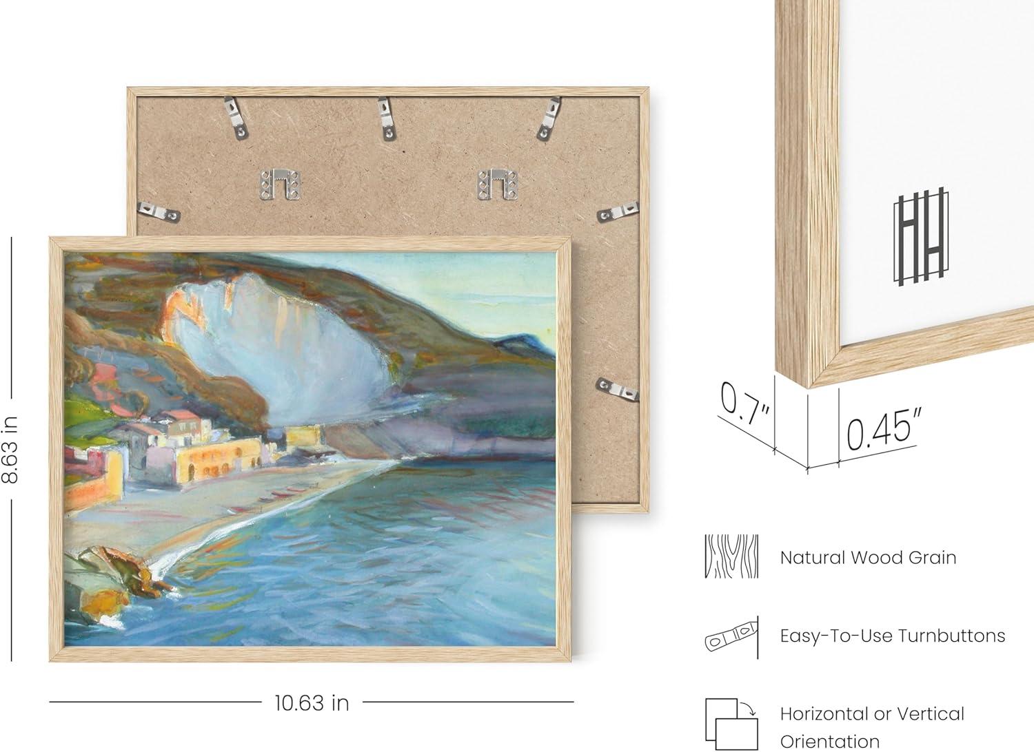 imageHAUS AND HUES Tuscany Wall Art  Frame Wall Art Collection for Bedroom and Country Decor Vintage Elegance French Charm and Timeless Tuscany Landscapes Walnut Frame 8x10Enckell