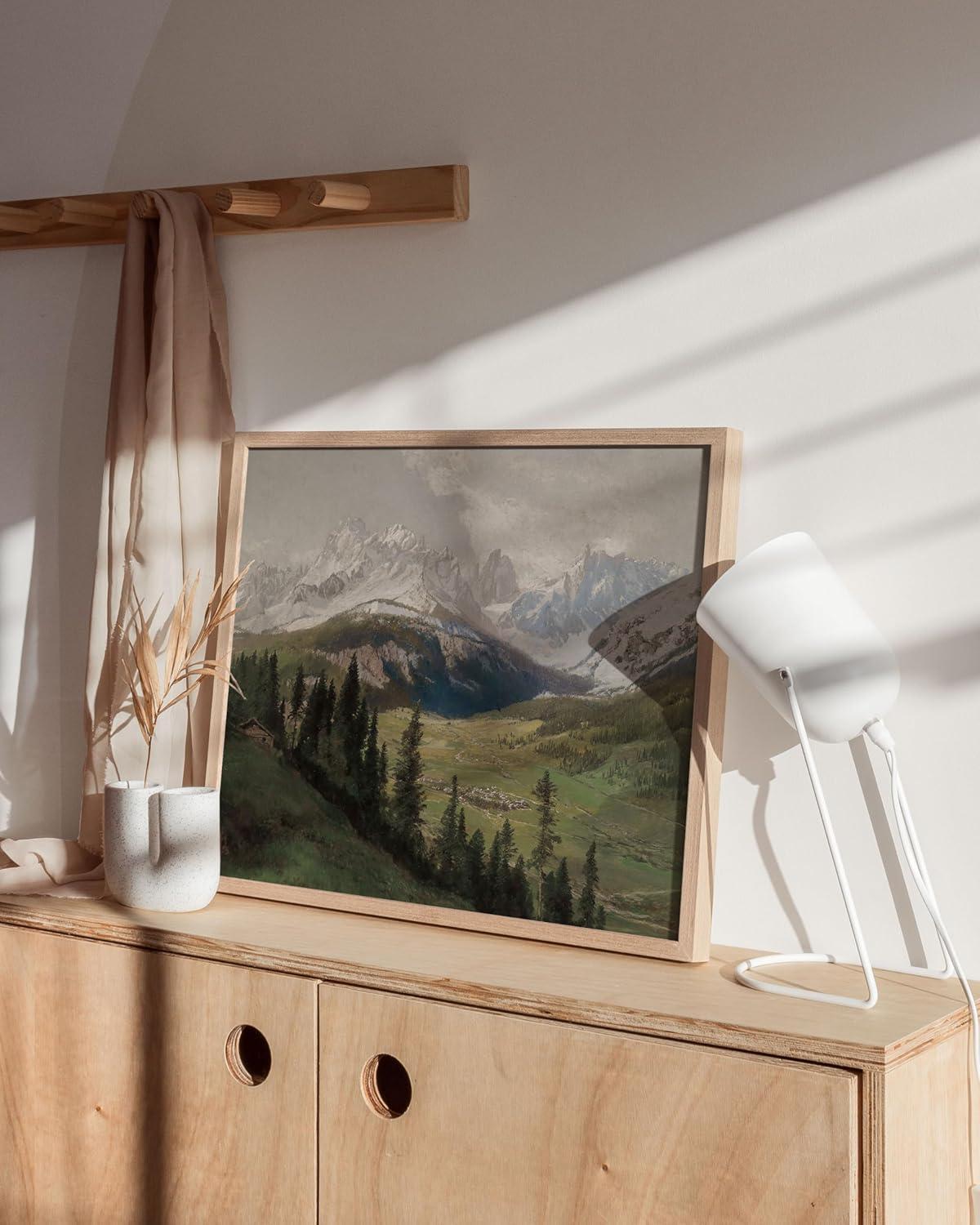 imageHAUS AND HUES Tuscany Wall Art  Frame Wall Art Collection for Bedroom and Country Decor Vintage Elegance French Charm and Timeless Tuscany Landscapes Walnut Frame 8x10Petrides
