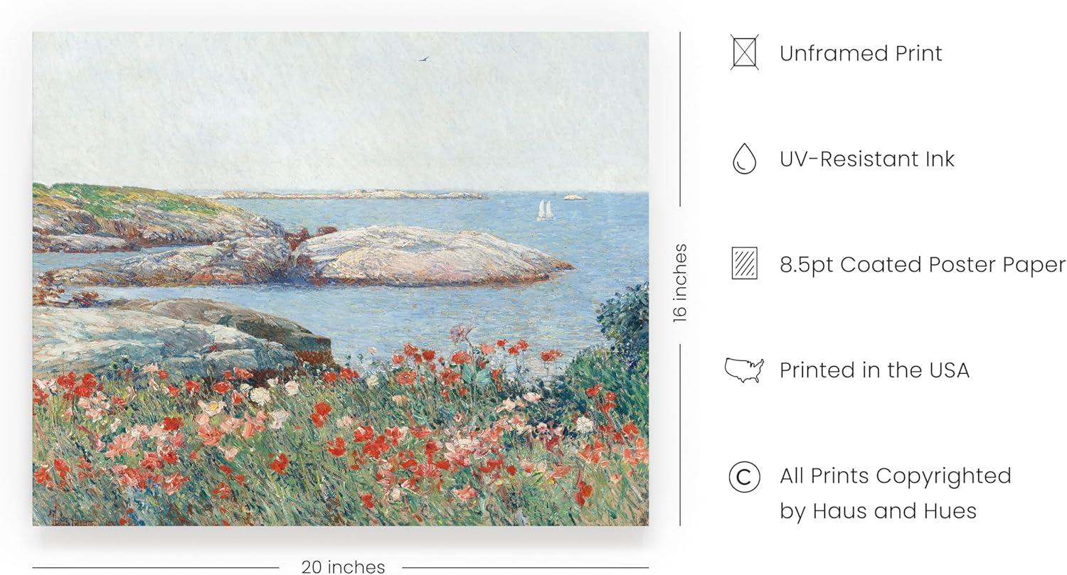 imageHAUS AND HUES Tuscany Wall Art  Frame Wall Art Collection for Bedroom and Country Decor Vintage Elegance French Charm and Timeless Tuscany Landscapes Walnut Frame 8x10Poppies