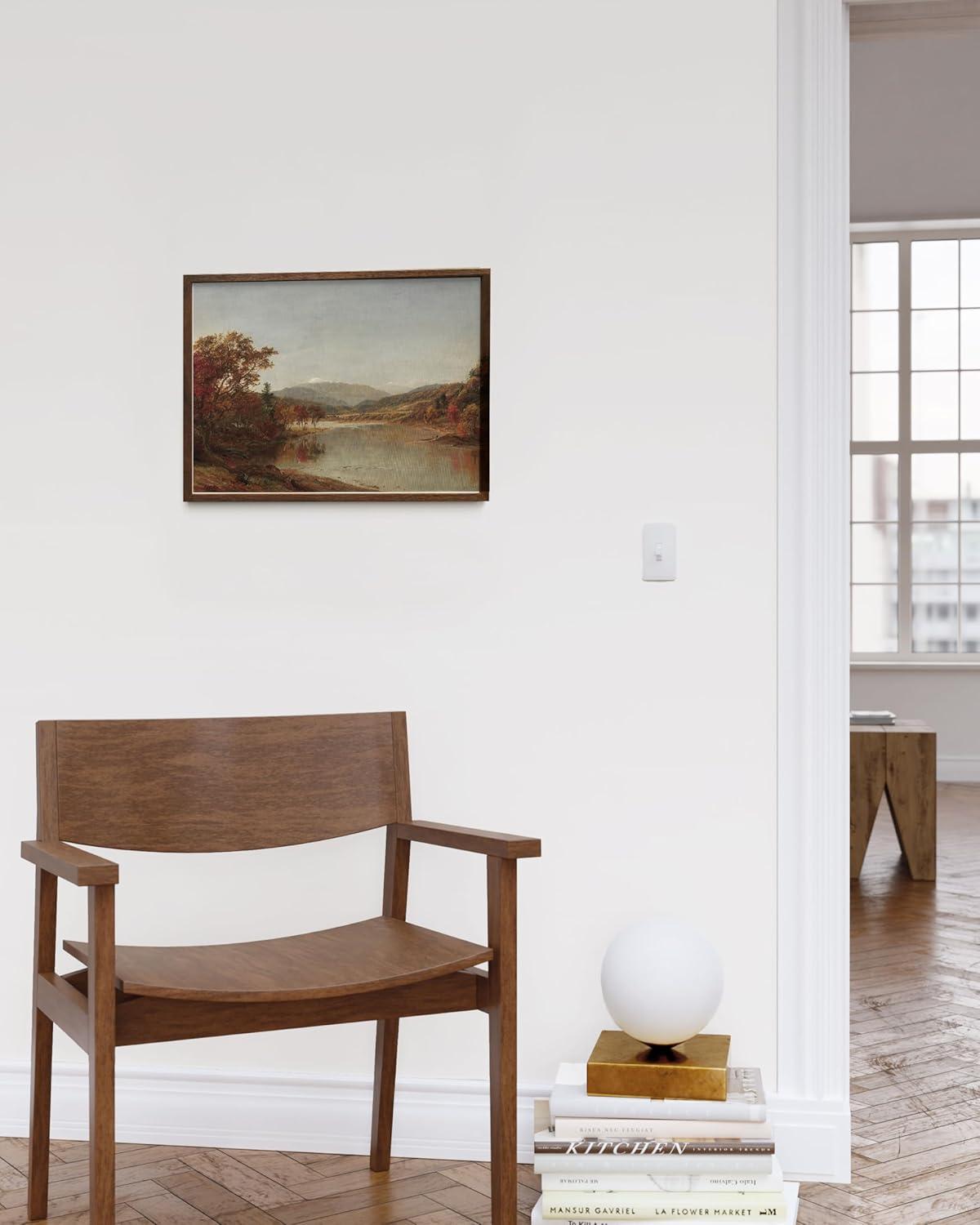 imageHAUS AND HUES Tuscany Wall Art  Frame Wall Art Collection for Bedroom and Country Decor Vintage Elegance French Charm and Timeless Tuscany Landscapes Walnut Frame 8x10Mountain