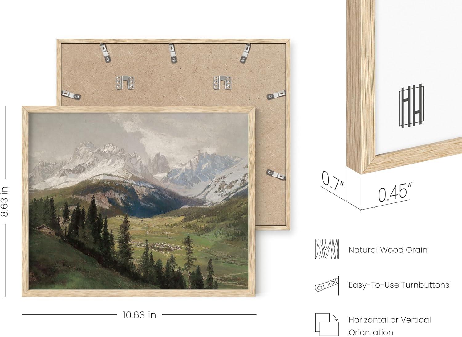 imageHAUS AND HUES Tuscany Wall Art  Frame Wall Art Collection for Bedroom and Country Decor Vintage Elegance French Charm and Timeless Tuscany Landscapes Walnut Frame 8x10Petrides