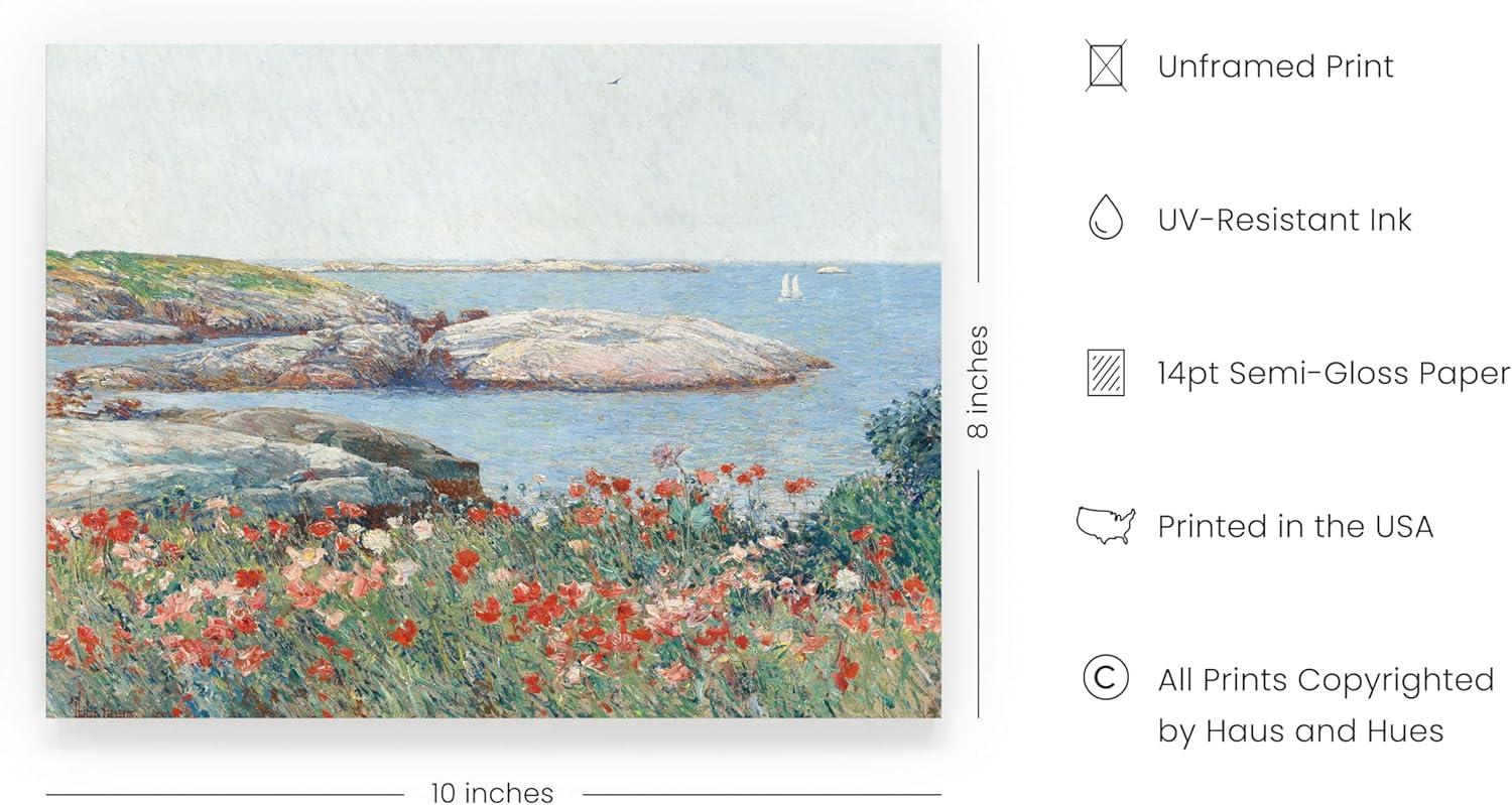 imageHAUS AND HUES Tuscany Wall Art  Frame Wall Art Collection for Bedroom and Country Decor Vintage Elegance French Charm and Timeless Tuscany Landscapes Walnut Frame 8x10Poppies