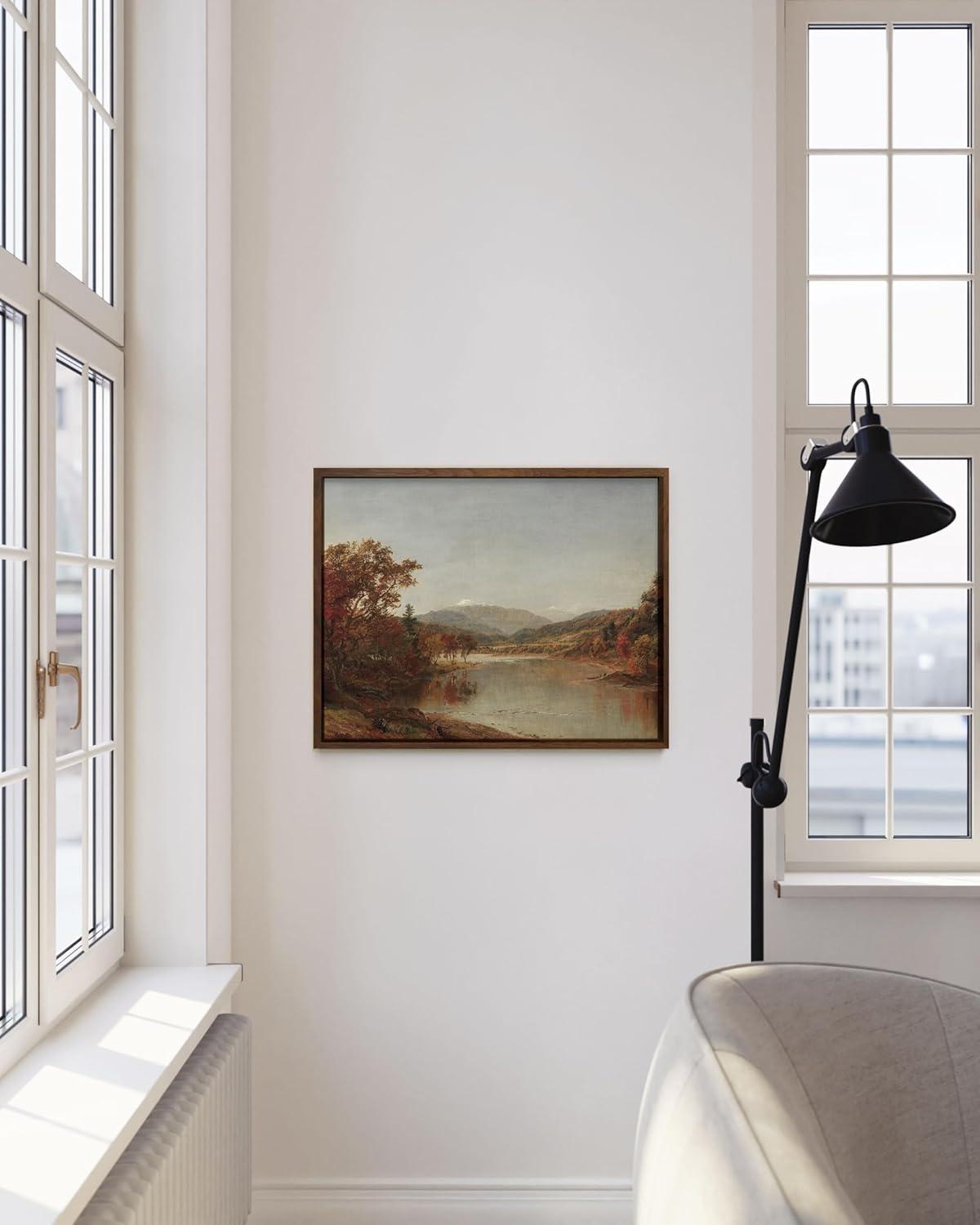 imageHAUS AND HUES Tuscany Wall Art  Frame Wall Art Collection for Bedroom and Country Decor Vintage Elegance French Charm and Timeless Tuscany Landscapes Walnut Frame 8x10Mountain