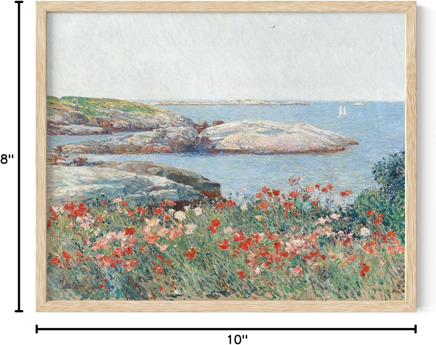 imageHAUS AND HUES Tuscany Wall Art  Frame Wall Art Collection for Bedroom and Country Decor Vintage Elegance French Charm and Timeless Tuscany Landscapes Walnut Frame 8x10Poppies