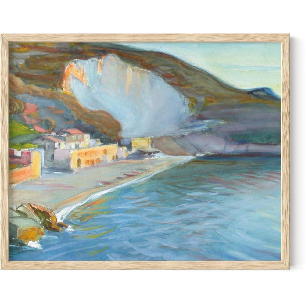 imageHAUS AND HUES Tuscany Wall Art  Frame Wall Art Collection for Bedroom and Country Decor Vintage Elegance French Charm and Timeless Tuscany Landscapes Walnut Frame 8x10Enckell