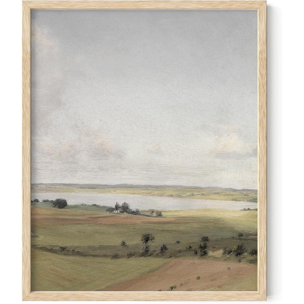 imageHAUS AND HUES Tuscany Wall Art  Frame Wall Art Collection for Bedroom and Country Decor Vintage Elegance French Charm and Timeless Tuscany Landscapes Walnut Frame 8x10Paulsen