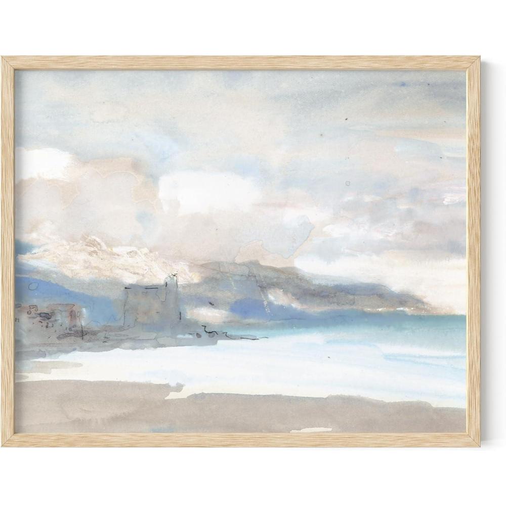 imageHAUS AND HUES Tuscany Wall Art  Frame Wall Art Collection for Bedroom and Country Decor Vintage Elegance French Charm and Timeless Tuscany Landscapes Walnut Frame 8x10Nice
