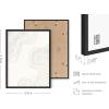 imageHAUS AND HUES Abstract Neutral Wall Decor  Mid Century Art Modern Wall Prints Abstract Wall Decor Neutral Modern Wall Art Abstract Beige Art with Tan Background Black Frame 24x36Wood Lines