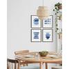 imageHAUS AND HUES Abstract Wall Art Set of 4  Navy Blue and White Prints Modern Abstract Art Aesthetic Blue Posters for Walls Unframed 8x10Abstract Blue