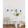 imageHAUS AND HUES Abstract Wall Art Set of 4  Navy Blue and White Prints Modern Abstract Art Aesthetic Blue Posters for Walls Unframed 8x10Abstract Blue