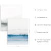 imageHAUS AND HUES Abstract Wall Art Set of 4  Navy Blue and White Prints Modern Abstract Art Aesthetic Blue Posters for Walls Unframed 8x10Multi Watercolor