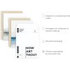 imageHAUS AND HUES Abstract Wall Art Set of 4  Navy Blue and White Prints Modern Abstract Art Aesthetic Blue Posters for Walls Unframed 8x10Multi Watercolor