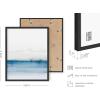 imageHAUS AND HUES Abstract Wall Art Set of 4  Navy Blue and White Prints Modern Abstract Art Aesthetic Blue Posters for Walls Unframed 8x10Multi Watercolor