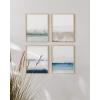 imageHAUS AND HUES Abstract Wall Art Set of 4  Navy Blue and White Prints Modern Abstract Art Aesthetic Blue Posters for Walls Unframed 8x10Multi Watercolor