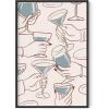 imageHAUS AND HUES Aesthetic Beach Prints  Modern Art Wall Decor Bohemian Coastal Art for Aesthetic Room Posters Black and Beige Wall Art Summer Posters 12x16 UnframedDrinks
