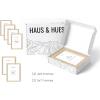 imageHAUS AND HUES Black Frames for Gallery Wall  Set of 6 Picture Collage Frames for Wall picture Frame Sets for Wall Collage Gallery Wall Frame Set Two 8x10 Two 11x14 Two 12x16 Framed BlackNatural
