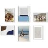 imageHAUS AND HUES Black Frames for Gallery Wall  Set of 6 Picture Collage Frames for Wall picture Frame Sets for Wall Collage Gallery Wall Frame Set Two 8x10 Two 11x14 Two 12x16 Framed BlackWhite