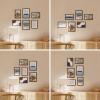 imageHAUS AND HUES Black Frames for Gallery Wall  Set of 6 Picture Collage Frames for Wall picture Frame Sets for Wall Collage Gallery Wall Frame Set Two 8x10 Two 11x14 Two 12x16 Framed BlackWalnut