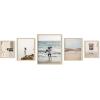 imageHAUS AND HUES Black Frames for Gallery Wall  Set of 6 Picture Collage Frames for Wall picture Frame Sets for Wall Collage Gallery Wall Frame Set Two 8x10 Two 11x14 Two 12x16 Framed BlackNatural