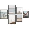 imageHAUS AND HUES Black Frames for Gallery Wall  Set of 6 Picture Collage Frames for Wall picture Frame Sets for Wall Collage Gallery Wall Frame Set Two 8x10 Two 11x14 Two 12x16 Framed BlackBlack