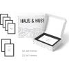 imageHAUS AND HUES Black Frames for Gallery Wall  Set of 6 Picture Collage Frames for Wall picture Frame Sets for Wall Collage Gallery Wall Frame Set Two 8x10 Two 11x14 Two 12x16 Framed BlackBlack