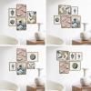 imageHAUS AND HUES Black Frames for Gallery Wall  Set of 6 Picture Collage Frames for Wall picture Frame Sets for Wall Collage Gallery Wall Frame Set Two 8x10 Two 11x14 Two 12x16 Framed BlackWalnut
