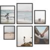 imageHAUS AND HUES Black Frames for Gallery Wall  Set of 6 Picture Collage Frames for Wall picture Frame Sets for Wall Collage Gallery Wall Frame Set Two 8x10 Two 11x14 Two 12x16 Framed BlackBlack