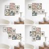 imageHAUS AND HUES Black Frames for Gallery Wall  Set of 6 Picture Collage Frames for Wall picture Frame Sets for Wall Collage Gallery Wall Frame Set Two 8x10 Two 11x14 Two 12x16 Framed BlackWalnut
