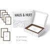 imageHAUS AND HUES Black Frames for Gallery Wall  Set of 6 Picture Collage Frames for Wall picture Frame Sets for Wall Collage Gallery Wall Frame Set Two 8x10 Two 11x14 Two 12x16 Framed BlackWalnut