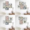 imageHAUS AND HUES Black Frames for Gallery Wall  Set of 6 Picture Collage Frames for Wall picture Frame Sets for Wall Collage Gallery Wall Frame Set Two 8x10 Two 11x14 Two 12x16 Framed BlackBlack