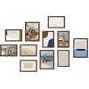 imageHAUS AND HUES Black Frames for Gallery Wall  Set of 6 Picture Collage Frames for Wall picture Frame Sets for Wall Collage Gallery Wall Frame Set Two 8x10 Two 11x14 Two 12x16 Framed BlackWalnut