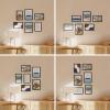 imageHAUS AND HUES Black Frames for Gallery Wall  Set of 6 Picture Collage Frames for Wall picture Frame Sets for Wall Collage Gallery Wall Frame Set Two 8x10 Two 11x14 Two 12x16 Framed BlackBlack