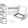 imageHAUS AND HUES Black Frames for Gallery Wall  Set of 6 Picture Collage Frames for Wall picture Frame Sets for Wall Collage Gallery Wall Frame Set Two 8x10 Two 11x14 Two 12x16 Framed BlackWalnut