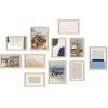 imageHAUS AND HUES Black Frames for Gallery Wall  Set of 6 Picture Collage Frames for Wall picture Frame Sets for Wall Collage Gallery Wall Frame Set Two 8x10 Two 11x14 Two 12x16 Framed BlackNatural
