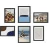 imageHAUS AND HUES Black Frames for Gallery Wall  Set of 6 Picture Collage Frames for Wall picture Frame Sets for Wall Collage Gallery Wall Frame Set Two 8x10 Two 11x14 Two 12x16 Framed BlackBlack