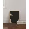 imageHAUS AND HUES Black and White Abstract Art Prints Mid Century Modern Wall Decor Black Abstract Wall Art Black and White Mid Century Modern Poster Black Abstract Art Shapes Beige Framed 12x16Black  Beige Shapes