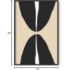 imageHAUS AND HUES Black and White Abstract Art Prints Mid Century Modern Wall Decor Black Abstract Wall Art Black and White Mid Century Modern Poster Black Abstract Art Shapes Beige Framed 12x16Half Circles