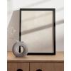 imageHAUS AND HUES Black and White Abstract Art Prints Mid Century Modern Wall Decor Black Abstract Wall Art Black and White Mid Century Modern Poster Black Abstract Art Shapes Beige Framed 12x16Smoke