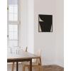 imageHAUS AND HUES Black and White Abstract Art Prints Mid Century Modern Wall Decor Black Abstract Wall Art Black and White Mid Century Modern Poster Black Abstract Art Shapes Beige Framed 12x16Black  Beige Shapes