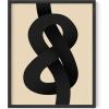 imageHAUS AND HUES Black and White Abstract Art Prints Mid Century Modern Wall Decor Black Abstract Wall Art Black and White Mid Century Modern Poster Black Abstract Art Shapes Beige Framed 12x16Black Knot