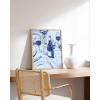 imageHAUS AND HUES Coastal Vibes  Beach Wall Art and Surfing Poster  Ocean Decor for Dorms Seascape Wall Art for Surf Enthusiasts Beige Frame 12x16Dinner Party