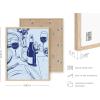 imageHAUS AND HUES Coastal Vibes  Beach Wall Art and Surfing Poster  Ocean Decor for Dorms Seascape Wall Art for Surf Enthusiasts Beige Frame 12x16Dinner Party