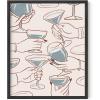 imageHAUS AND HUES Coastal Vibes  Beach Wall Art and Surfing Poster  Ocean Decor for Dorms Seascape Wall Art for Surf Enthusiasts Beige Frame 12x16Drinks
